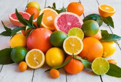 Verschillende citrusvruchten