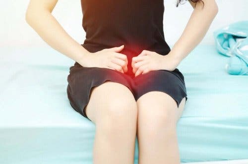 Vrouw met een schimmelinfectie