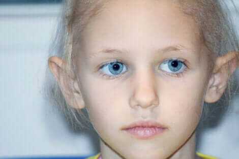 Een kind met retinoblastoom