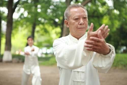 Man doet aan tai chi