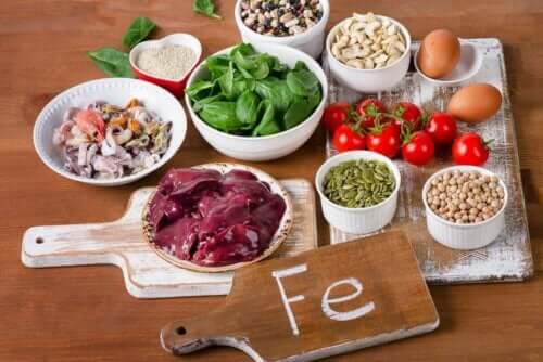 Voedingsmiddelen rijk aan ijzer