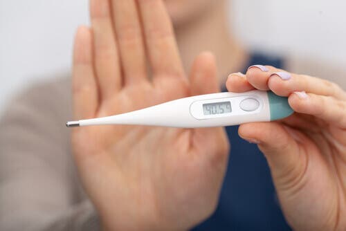 Thermometer geeft 40,5 graden aan