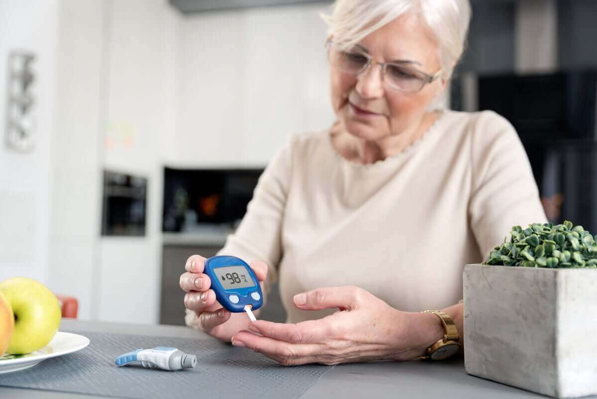 Vrouw met diabetes