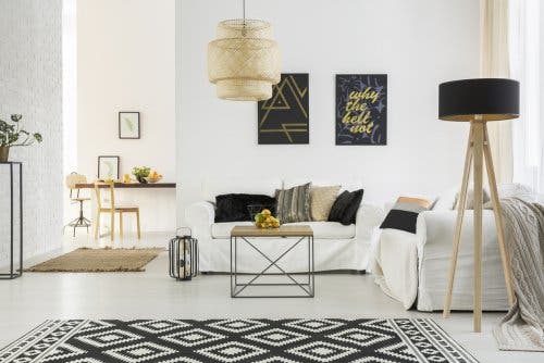 Woonkamer met neutrale tinten