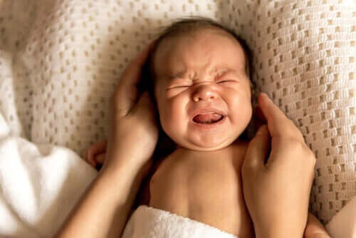 Baby die huilt