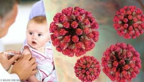 Baby wordt gevaccineerd door arts