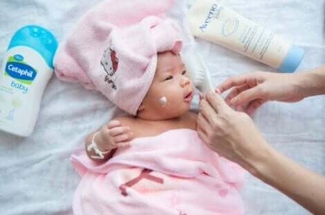 Huidverzorging bij een baby