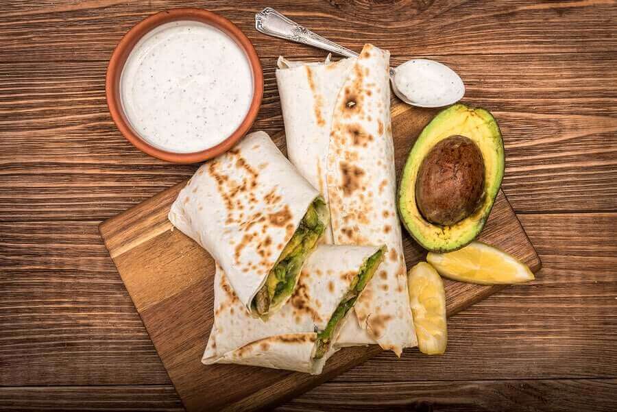 Wrap met kalkoen en avocado