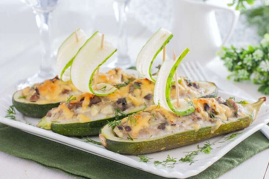Sandwich van courgette