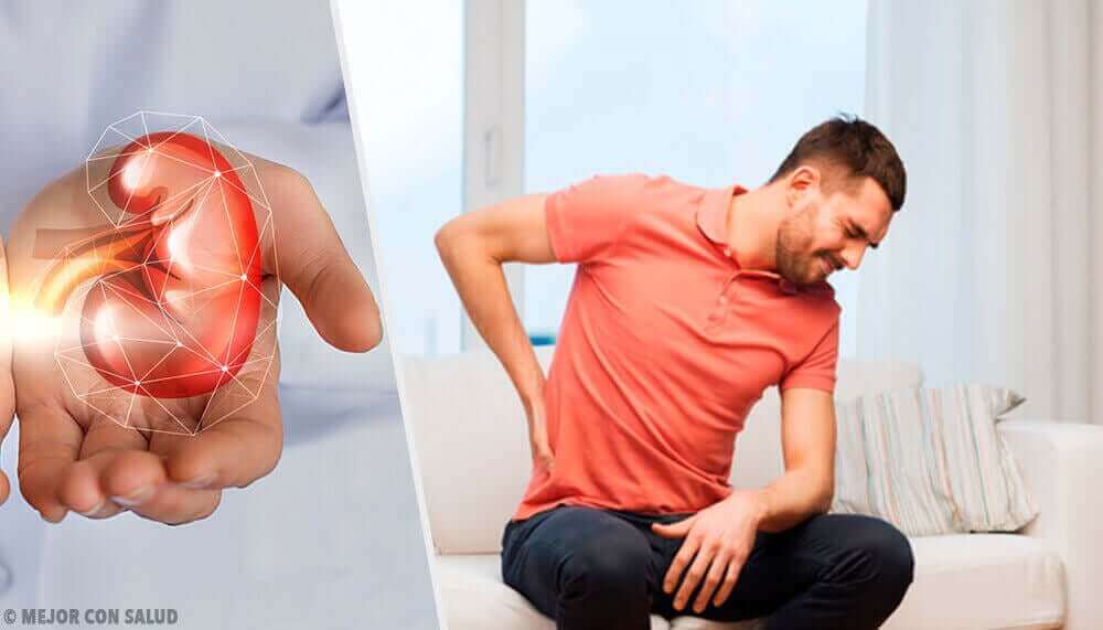 Man met pijn door mogelijke nierstenen