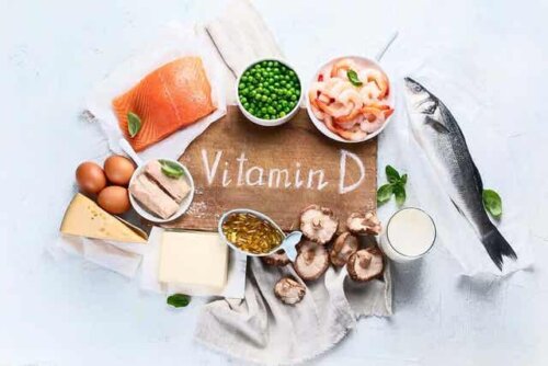 Een verscheidenheid aan producten met vitamine D