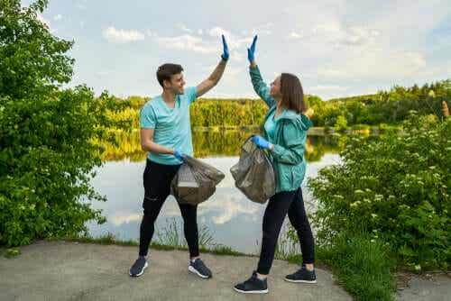 Joggers hebben opgeruimd