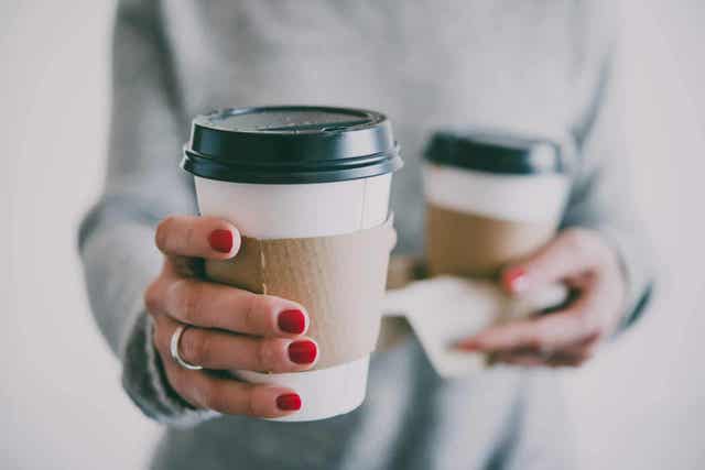Vrouw met koffie