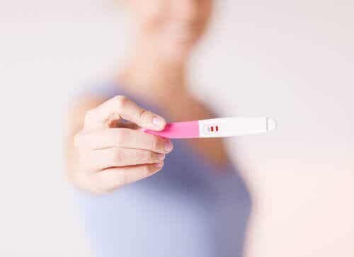 Een positieve zwangerschapstest