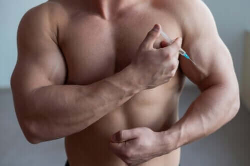 Een bolle buik bij bodybuilders door een overdaad aan steroïden