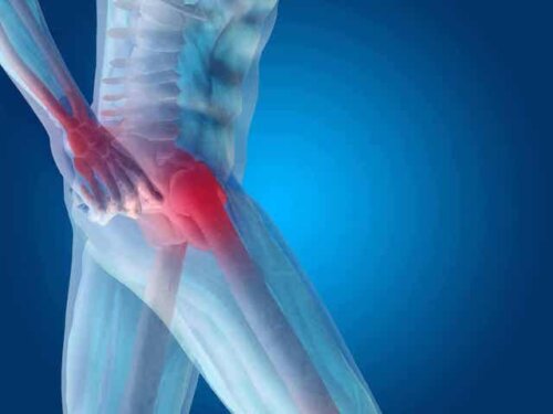 Een digitaal beeld van een man met heuppijn