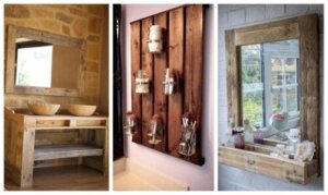 Hoe de badkamer versieren met houten pallets