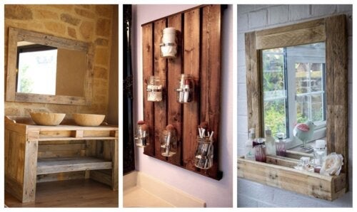 Hoe de badkamer versieren met houten pallets