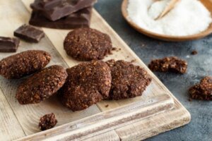 Verrukkelijke koekjes van amandel en chocolade